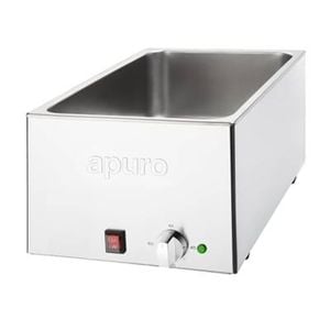 Apuro Bain Marie With Tap And Pans 2x Gn 1/3 2x Gn 1/6 327(h) X 645(w) X 432(d)mm Commercial Kitchen Food Warmer