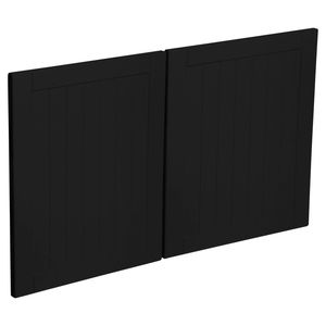 Kaboodle 1000mm Black Olive Country Fridge Cabinet Doors - 2 Pack