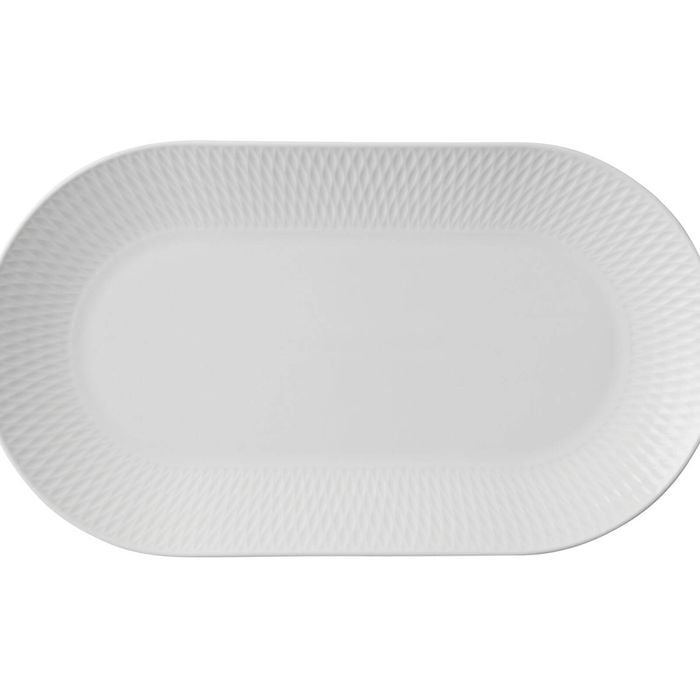 Maxwell And Williams White Porcelain Oblong Platter Diamond 30x17cm Gift Boxed
