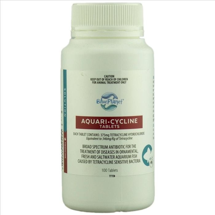 Aquari Cycline Tablets for Fish - 100 Tabs (Blue Planet)
