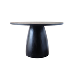 Home Bazar 120cm Black Doha Teak Dining Table