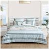 Renee Taylor Montego Quilt Duvet Cover Coastal Blue & White Stripe Super King