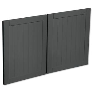 Kaboodle 1000mm Poppy Seed Country Fridge Cabinet Doors - 2 Pack