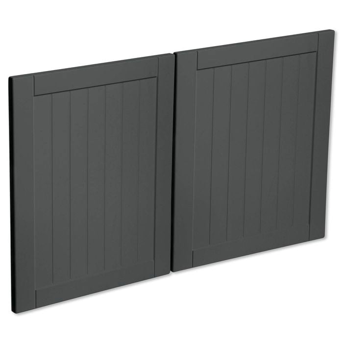 Kaboodle 1000mm Poppy Seed Country Fridge Cabinet Doors - 2 Pack