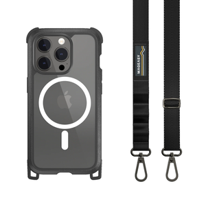 MagEasy Odyssey M + Strap MagSafe Case For iPhone 15 Pro - Black