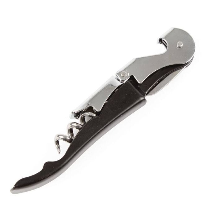 Olympia Waiter's Friend Corkscrew Black Multi-function Wine Bottle Opener Foil Cutter