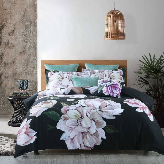 Bianca Tazanna Black Quilt Cover Set Queen - Bunnings Australia