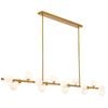 Telbix Moran Modern 18-lights Pendant Hanging Lamp Light Metal Glass Antique Gold Opal Matt Gloss