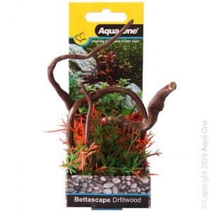 Aqua One Bettascape Tipped Fern Driftwood Red