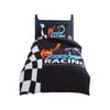Single Size Kids Cotton Bedding Quilt Cover with Pillow Case - Racing Clock