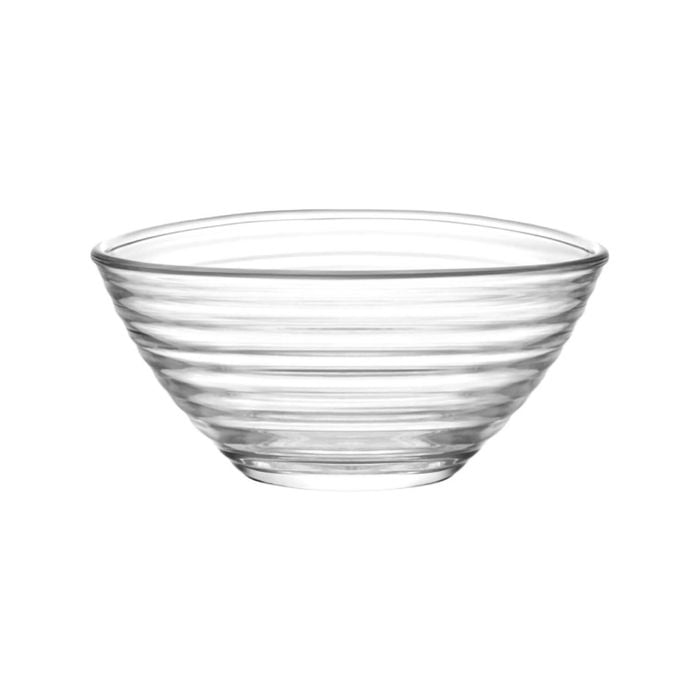 LAV Derin Glass Serving Bowl - Clear Nesting Kitchen Mixing Bowls - 200ml - 11cm