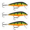 3x Rapala 9cm Countdown Sinking Hardbody Balsa Fishing Lures - Perch