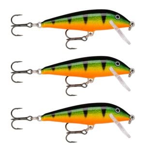 3x Rapala 9cm Countdown Sinking Hardbody Balsa Fishing Lures - Perch