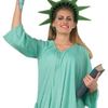 Rubie's Statue Of Liberty Costume Draped Dress With Crown Adult Halloween Green