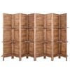 Artiss 8 Panel Room Divider Screen 326x170cm Shelf Oak