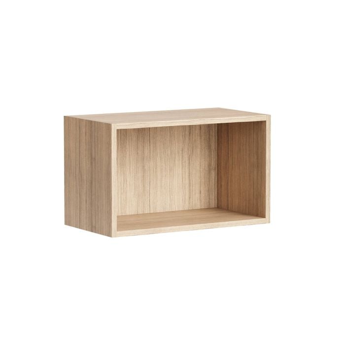 Kaboodle 800-899mm Almond Oak Customisable Slimline Open Shelf