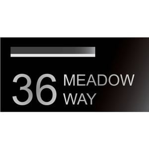 Numero Black Custom Letterbox & House Sign - Medium Rectangle