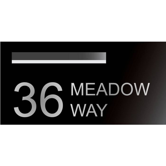 Numero Black Custom Letterbox & House Sign - Medium Rectangle