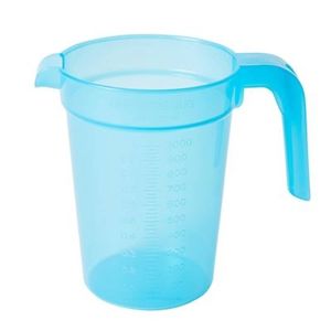 Kh Graduated Measuring Jug Blue Tint Polypropylene 1l - 12 Pack