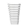 GEARWRENCH 12 Piece 72-Tooth 12 Point Open End Ratcheting Metric Wrench Set