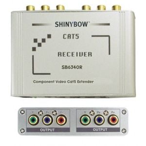 Shinybow  Repeater + Receiver 1 X Input CAT5 2 Output Component Video
