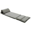 vidaXL Folding Floor Chair Dark Grey Microfibre Home Lounger