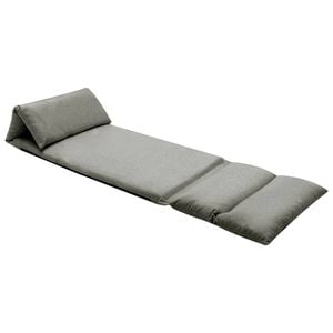 vidaXL Folding Floor Chair Dark Grey Microfibre Home Lounger