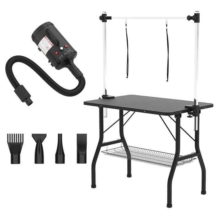 Advwin Pet Grooming Table Salon Table + Pet Hair Dryer