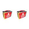 2PK Aquarius Tin Carry All Atari Fun Box Food Storage Lunchbox
