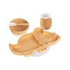Tiny Dining 4pc Dinosaur Bamboo Suction Baby Feeding Set