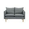 Sinatra 2 Seater Fabric Sofa Lounge Couch Dark Grey
