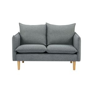 Sinatra 2 Seater Fabric Sofa Lounge Couch Dark Grey