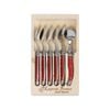 Laguiole Jean Neron 6pc. Coffee Spoon Set - Red