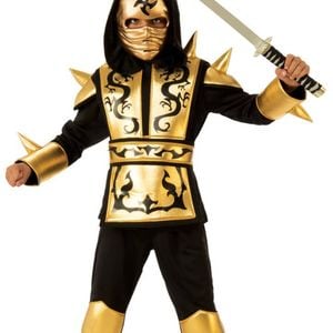 Gold Japanese Ninja Boys Book Week Costume - Large