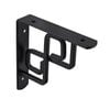 Carinya 100 x 100mm Black Square Scroll Stayed Bracket - 100 x 100mm