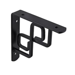 Carinya 100 x 100mm Black Square Scroll Stayed Bracket - 100 x 100mm
