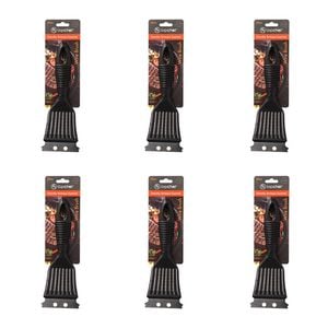 6PK Topchef Stainless Steel Barbeque Wire Brush Cleaning Tool 20cm Black