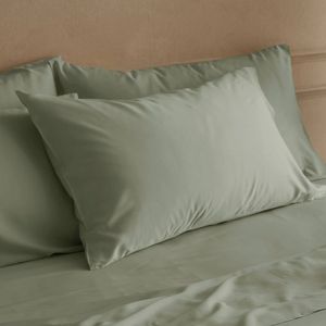 Bedding Co. 2pc 350TC Organic Bamboo Pillow Case Set Sage Green Queen
