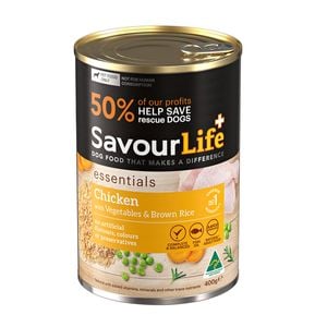 Savour Life Adult Essentials Wet Dog Food Chicken W/ Vegetables 12 X 400g