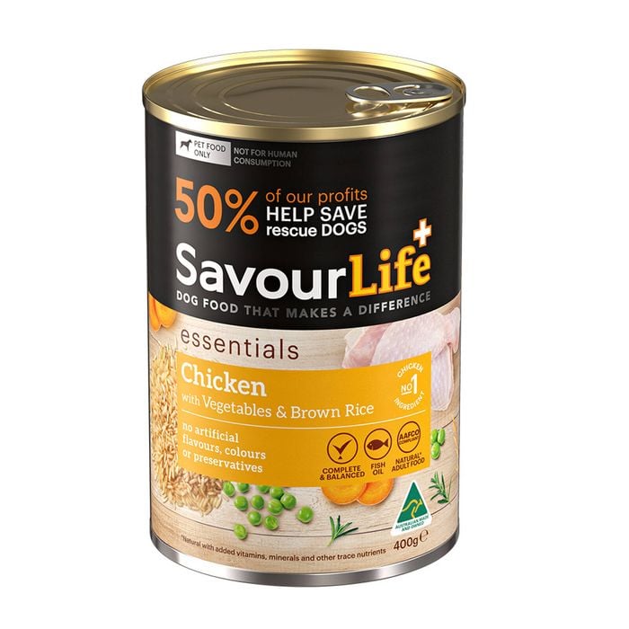 Savour Life Adult Essentials Wet Dog Food Chicken W/ Vegetables 12 X 400g