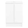 CIBO 600mm White Nordic Full Height Bathroom Vanity With Solid Surface Top