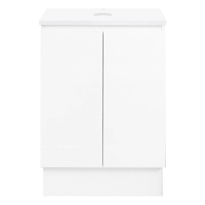 CIBO 600mm White Nordic Full Height Bathroom Vanity With Solid Surface Top