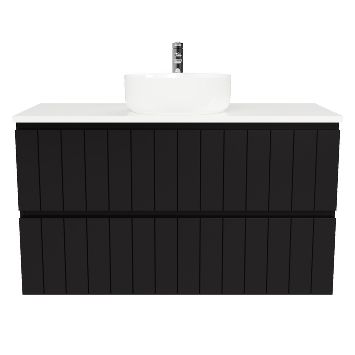 New England Joinery 1050mm Splendor Centre Basin SilkSurface Top Wall Hung Vanity