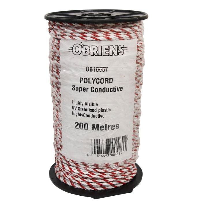 O'Briens 200m 3.5mm Electric Fencing Polywire