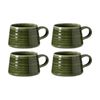4PK Ecology Ottawa Stoneware Macchiato Cup Rustic Mug Moss Green 85ml