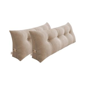 SOGA 2x 120cm Beige Wedge Pillows