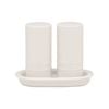 Ecology Salt And Pepper Set With Tray Porcelain White Dinner Tableware