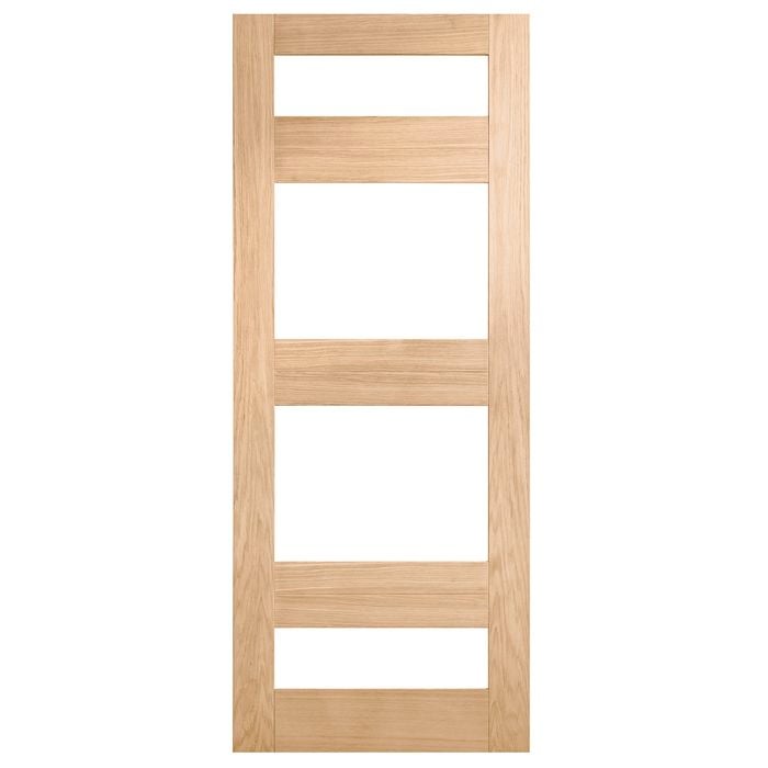 Corinthian Moda Clear Glass White Oak Internal Door AMODG13 - 720mm x 2340mm x 35mm