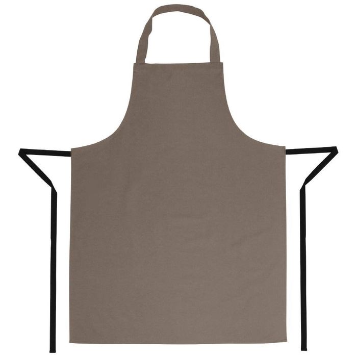 Whites Bib Apron Polycotton Tan Adjustable Straps Professional Kitchen Uniform