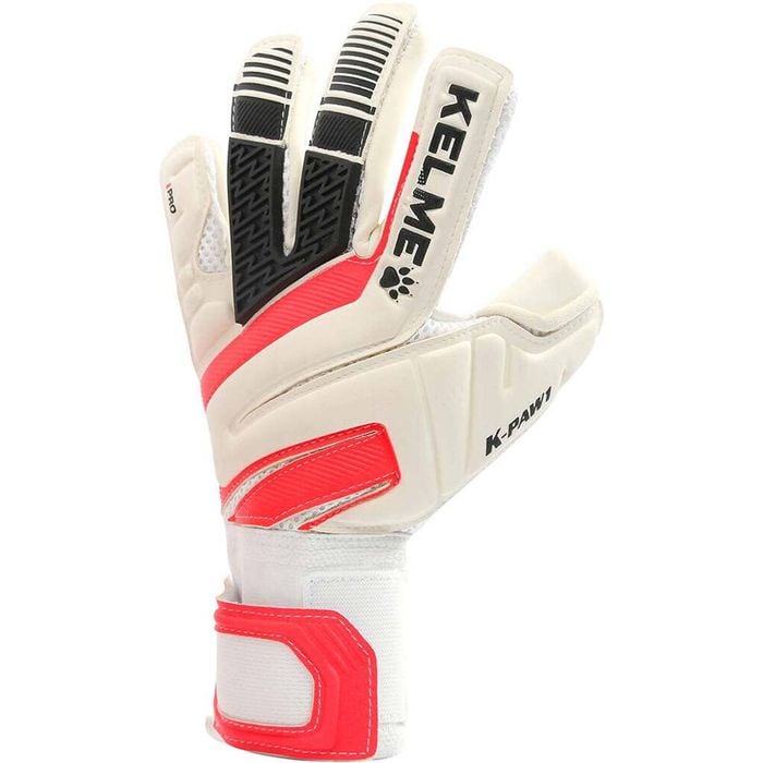 Kelme Sport K-Paw1 Pro Goalkeeper Gloves Soccer Football Size 9 White/Red
